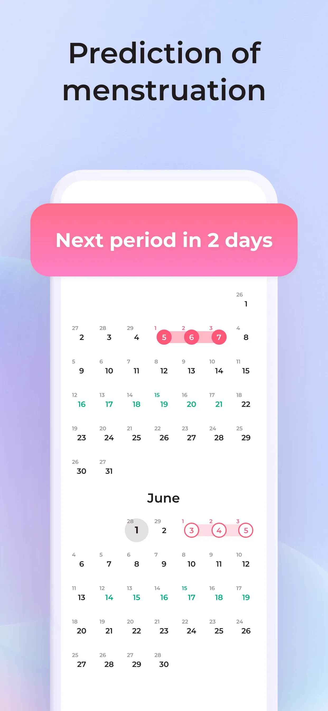 Menstrual cycle tracker - Days | Indus Appstore | Screenshot