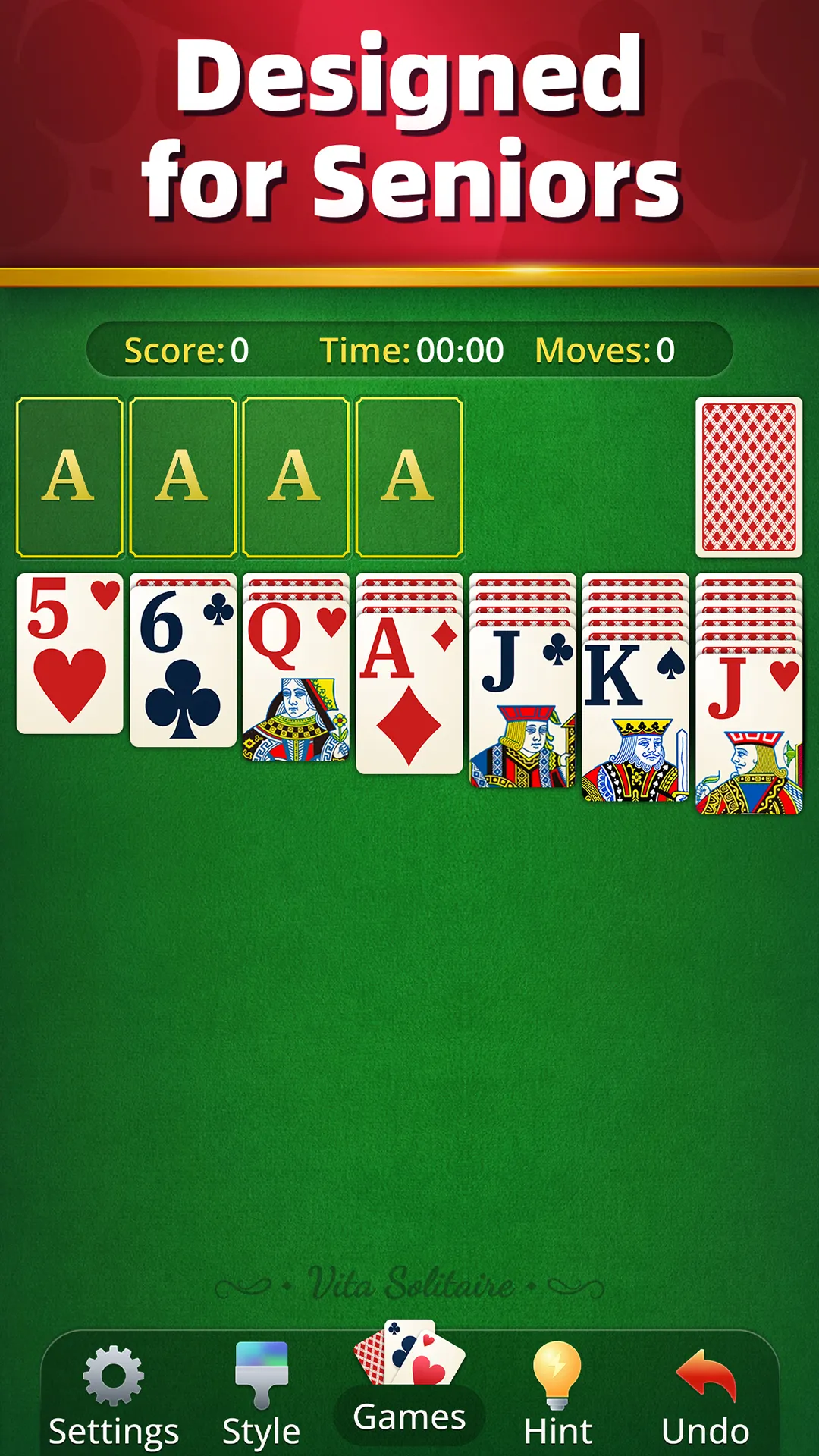 Vita Solitaire for Seniors | Indus Appstore | Screenshot