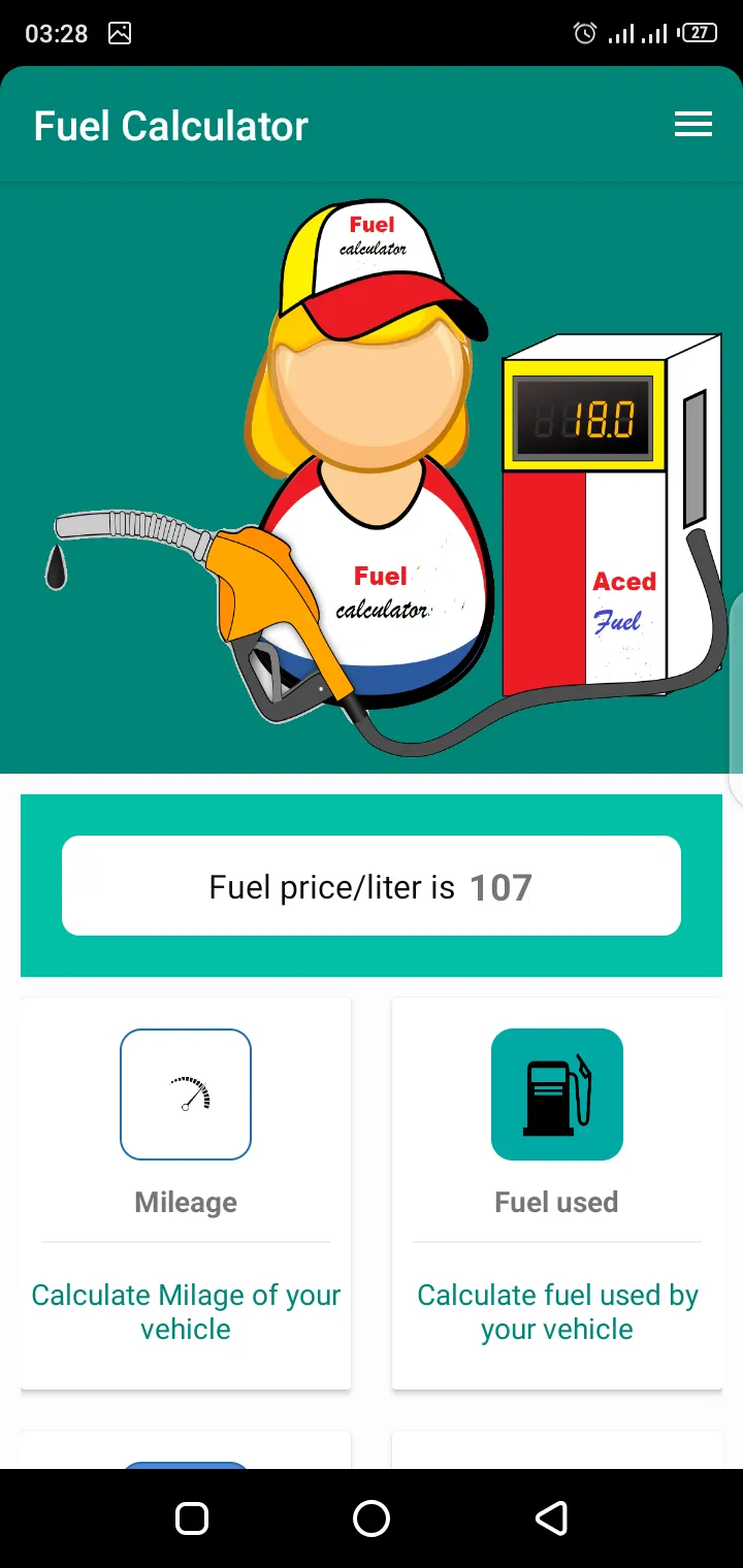 Fuel Calculator | Indus Appstore | Screenshot