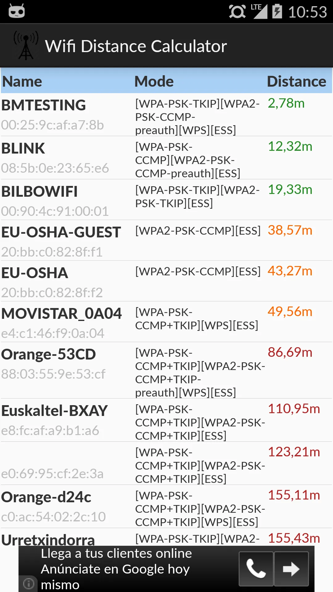 Wifi Distance Calculator | Indus Appstore | Screenshot