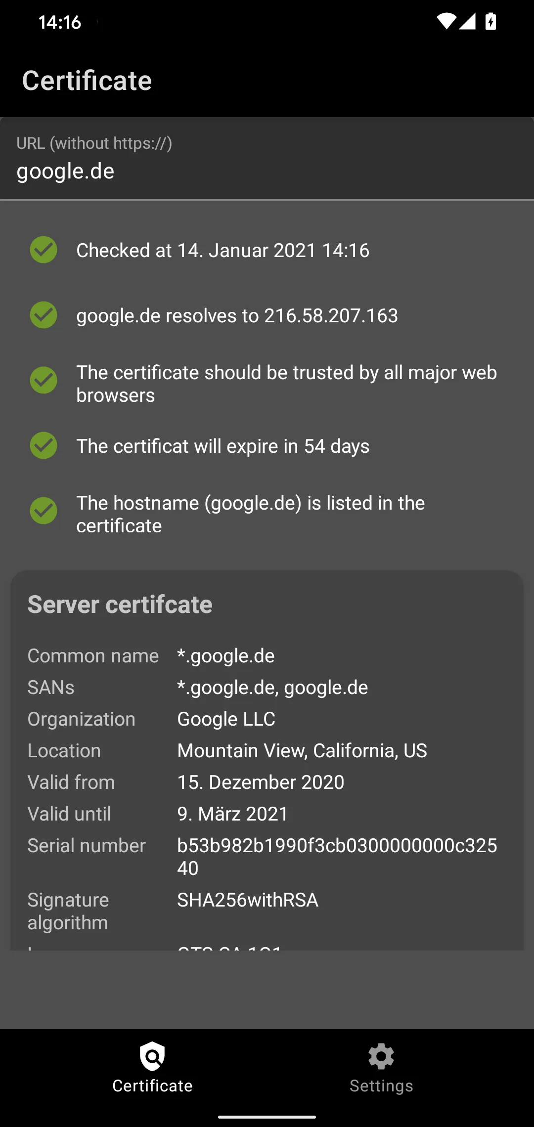 SSL Certificate Checker | Indus Appstore | Screenshot