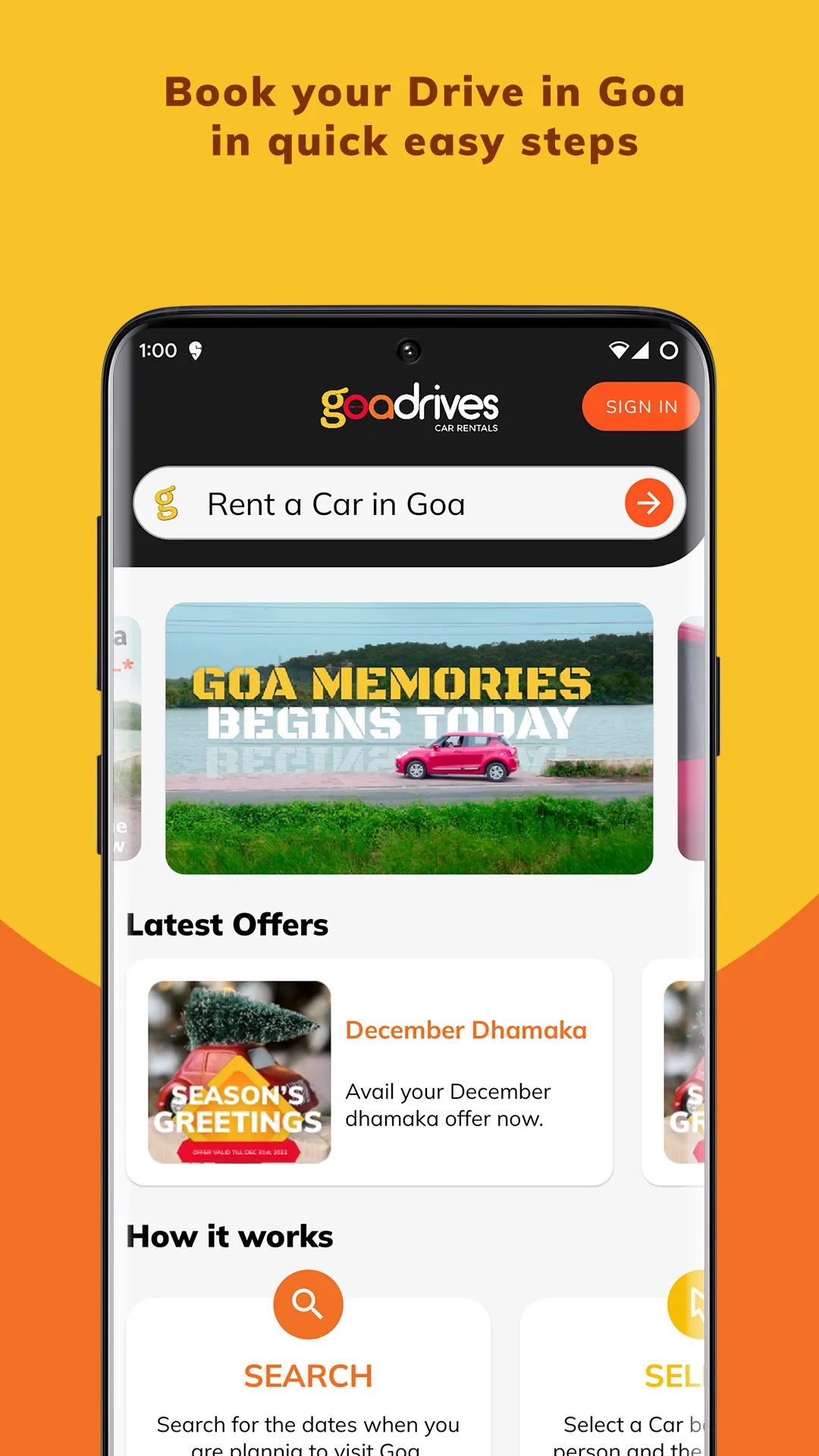 Goadrives - Car Rentals in Goa | Indus Appstore | Screenshot