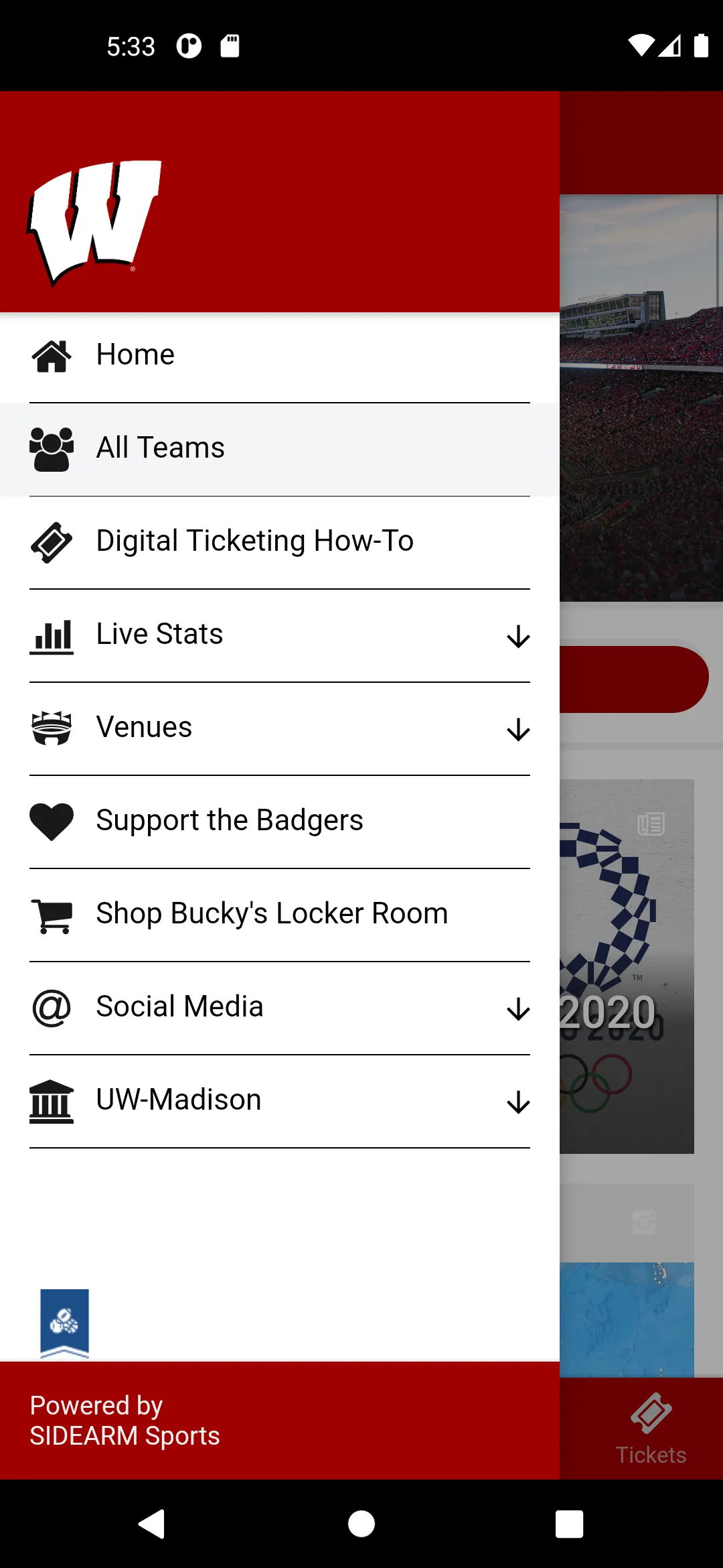 Wisconsin Badgers | Indus Appstore | Screenshot