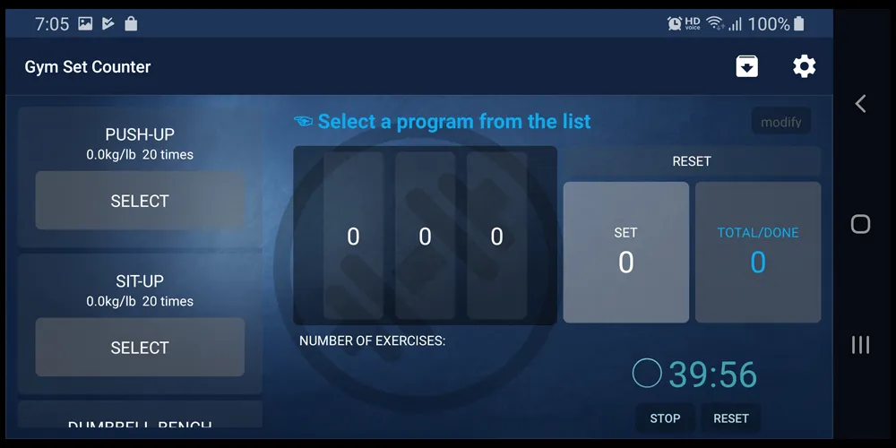 Gym Sets Counter | Indus Appstore | Screenshot