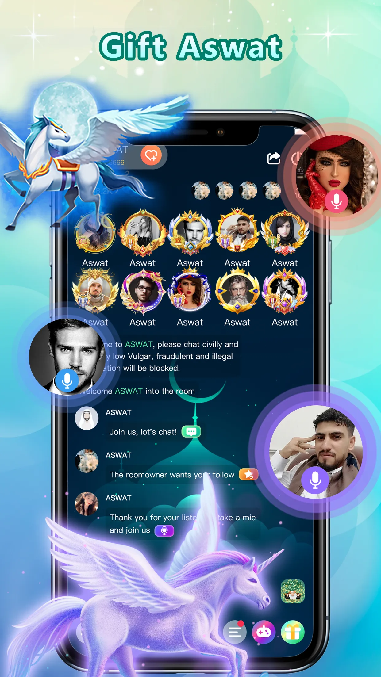 Aswat - Group Voice chat Rooms | Indus Appstore | Screenshot