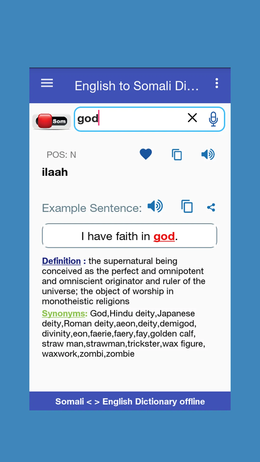 English to Somali Dictionary | Indus Appstore | Screenshot