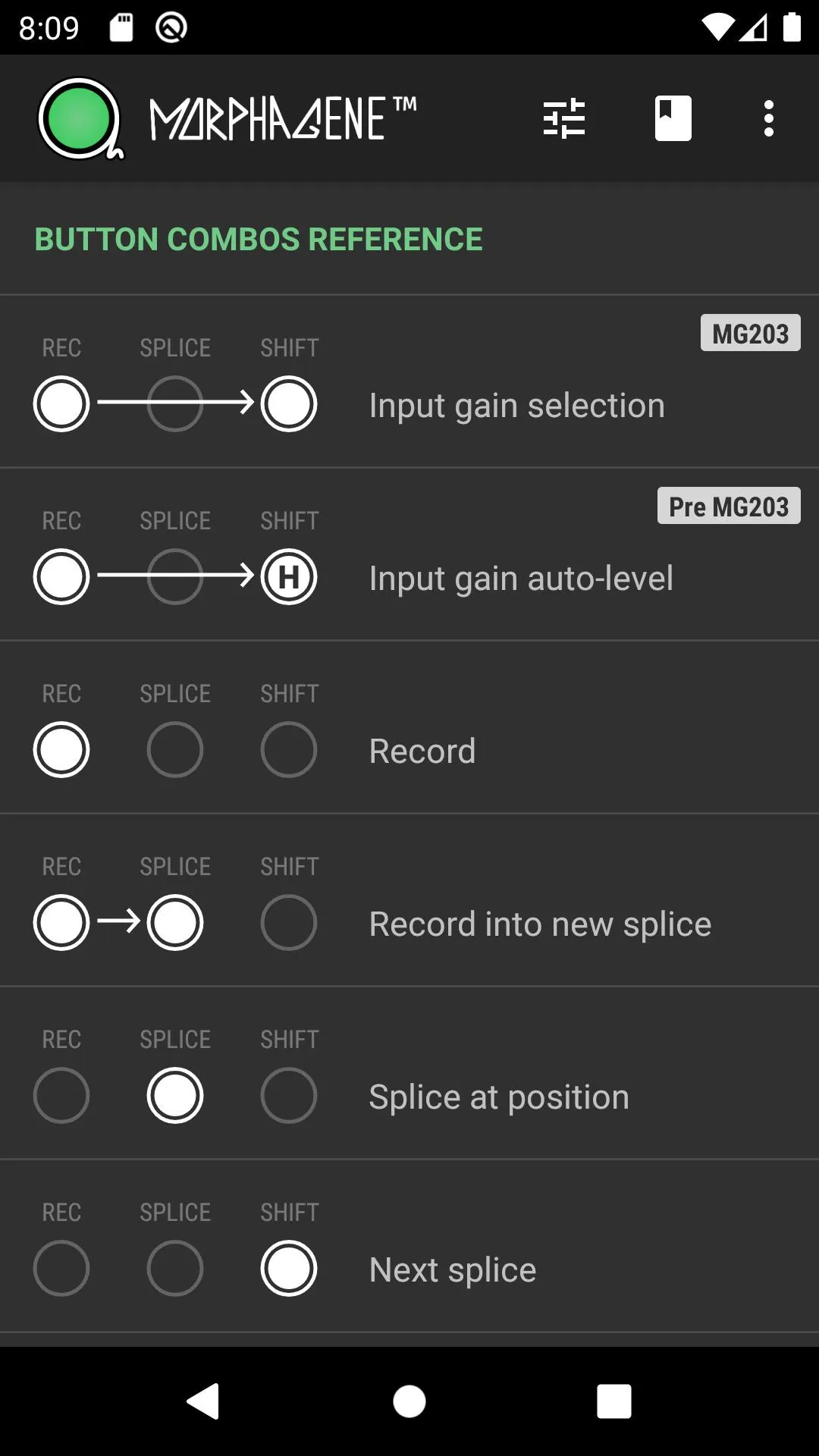 Morphagene options | Indus Appstore | Screenshot