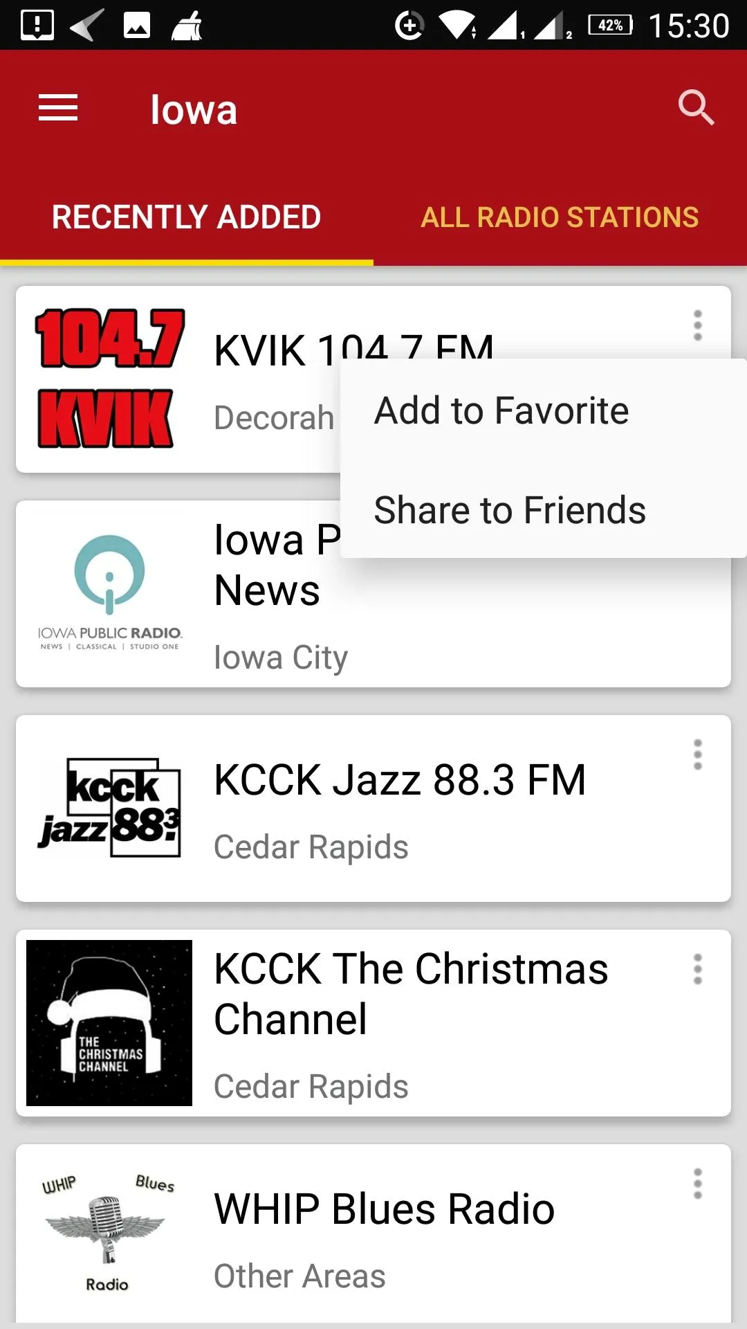 Iowa Radio Stations - USA | Indus Appstore | Screenshot