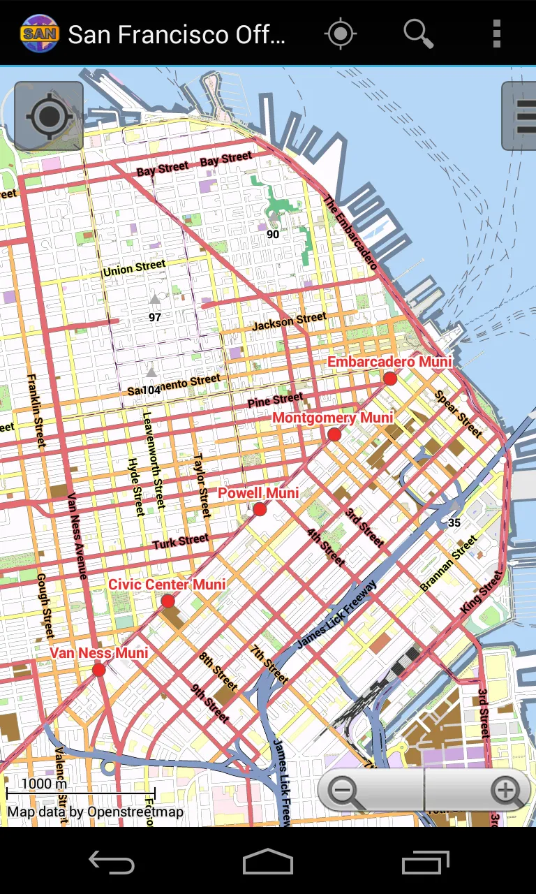 San Francisco Offline City Map | Indus Appstore | Screenshot