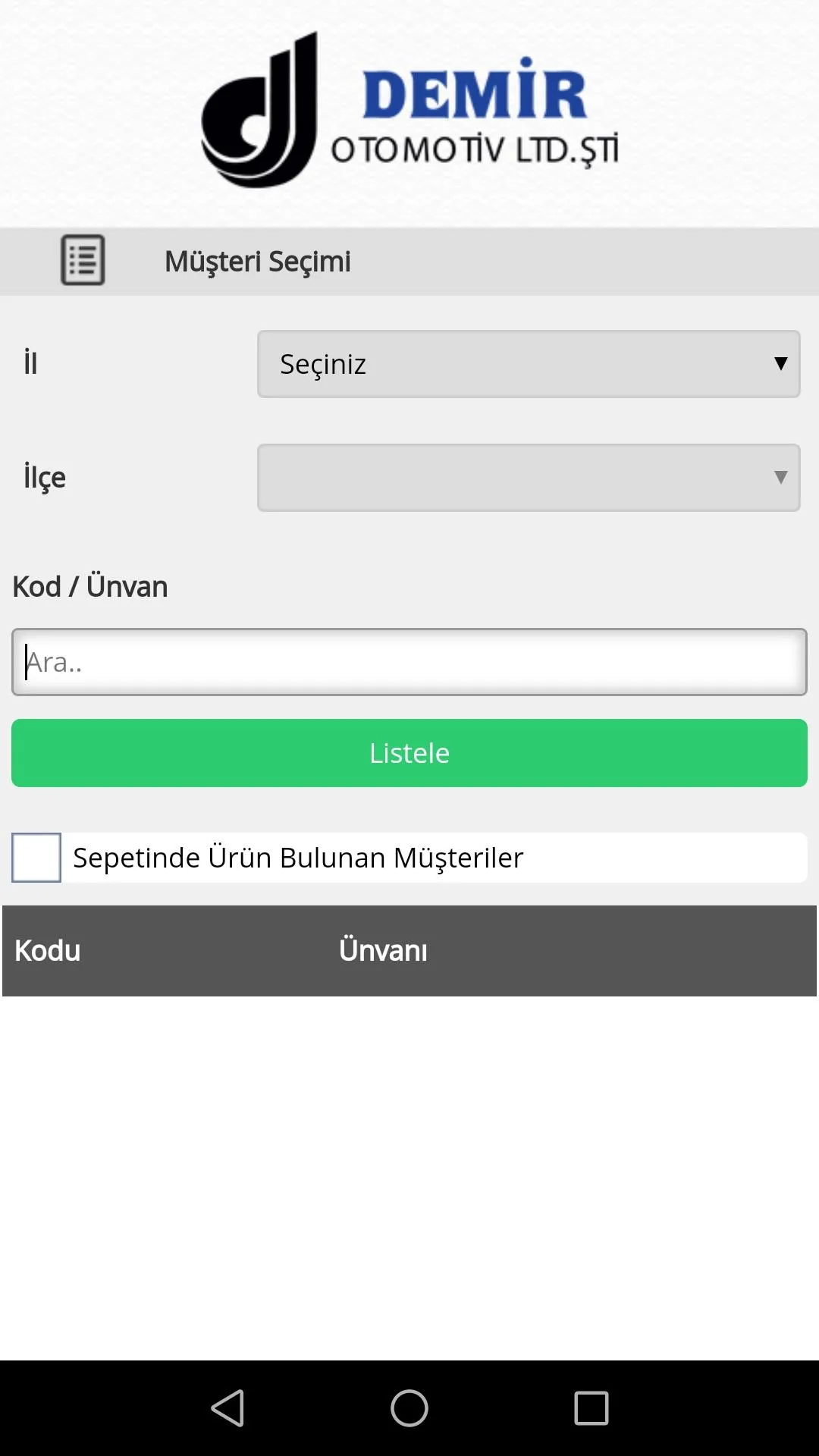 Demir Filtre B2B | Indus Appstore | Screenshot