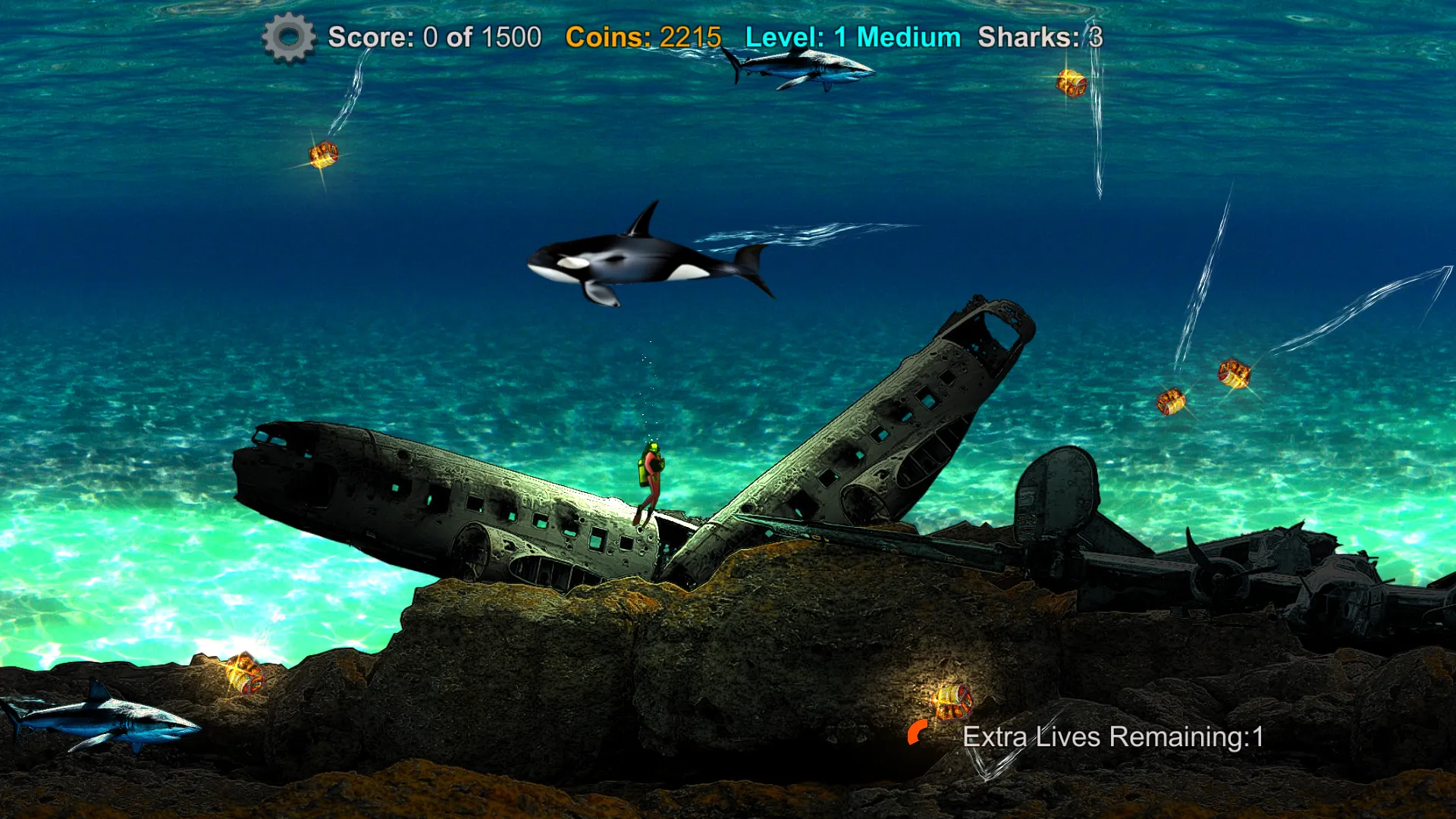 Deep Immersion - Sharks & Gold | Indus Appstore | Screenshot