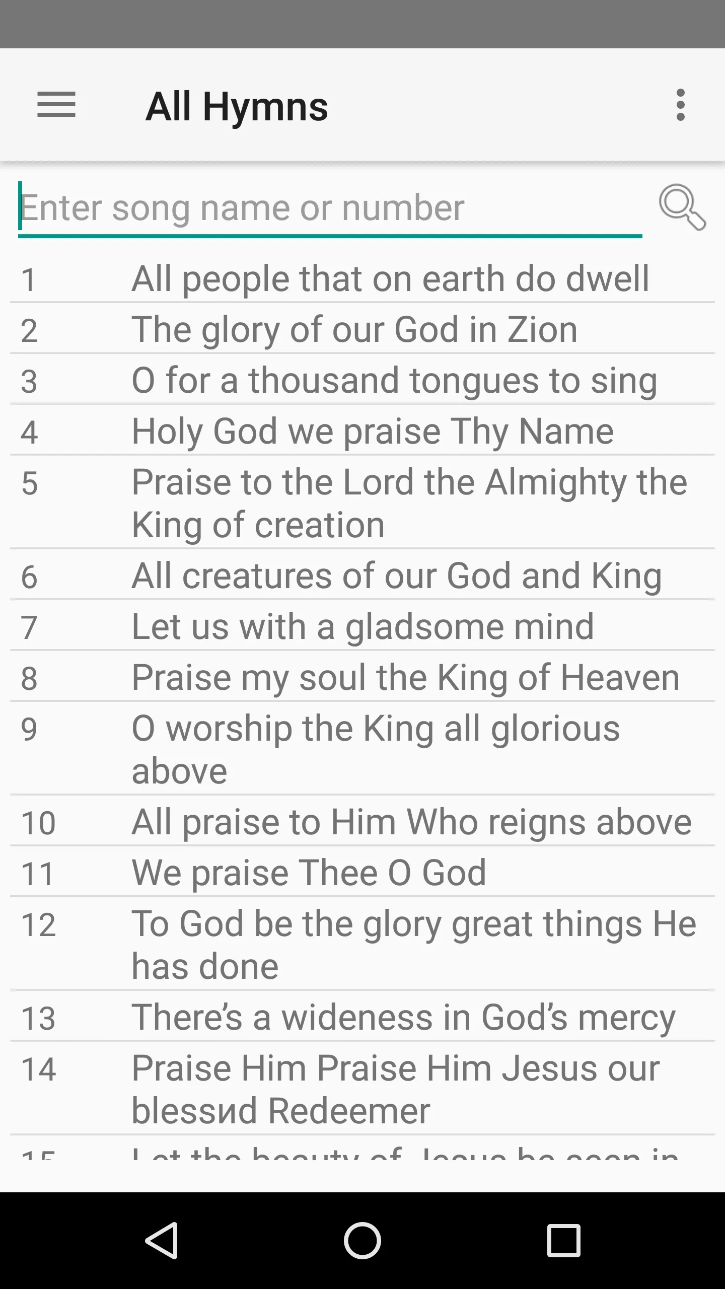 Christian English Hymns | Indus Appstore | Screenshot