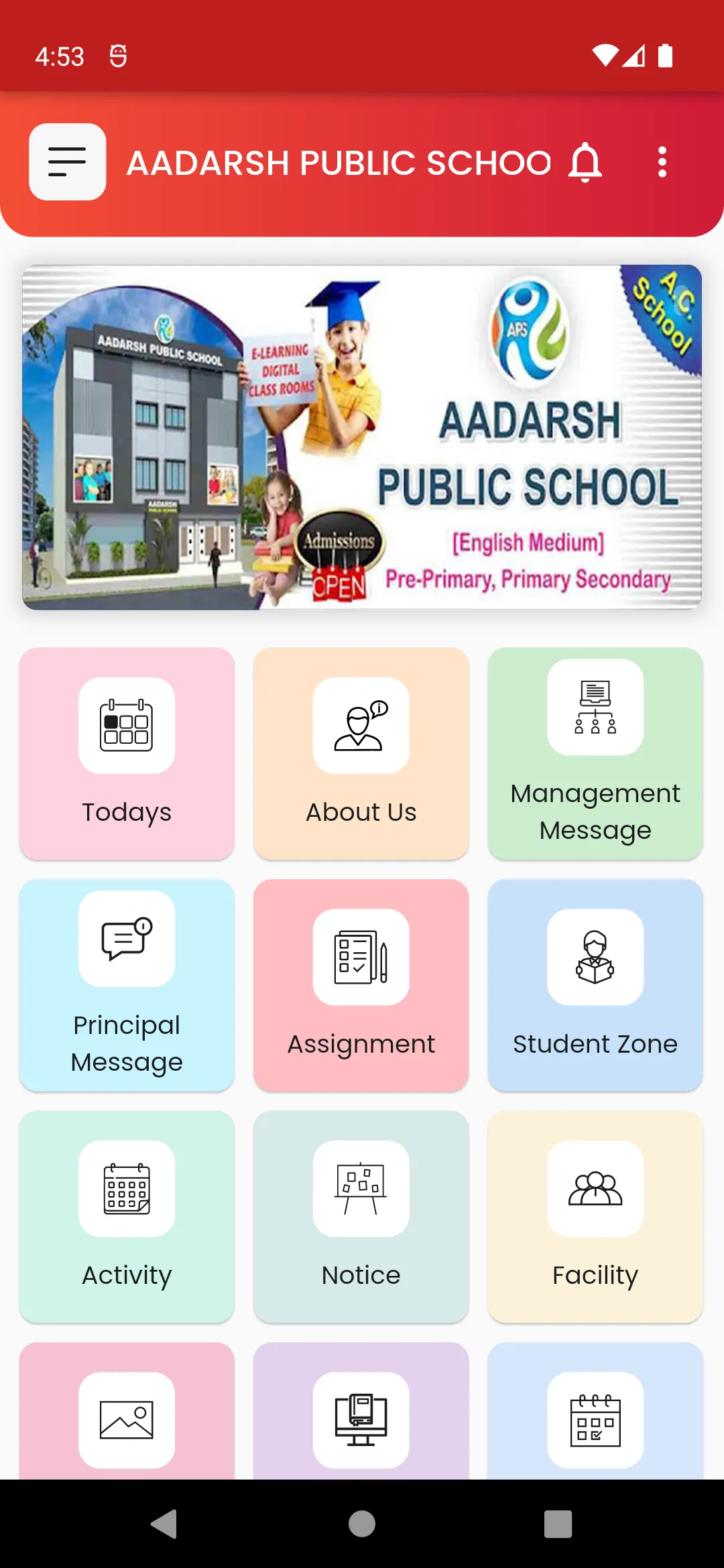 AADARSH PUBLIC SCHOOL | Indus Appstore | Screenshot