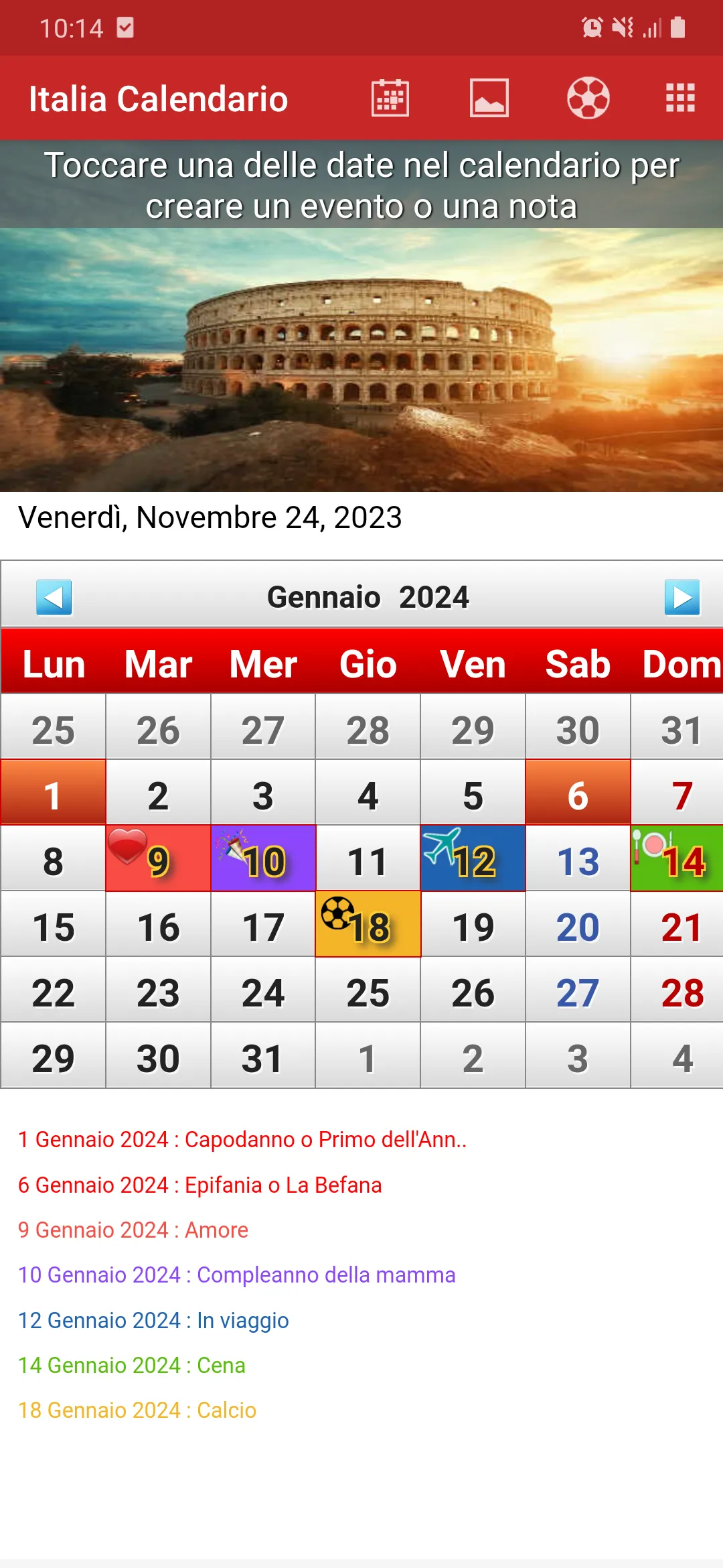 Italia Calendario 2024 | Indus Appstore | Screenshot