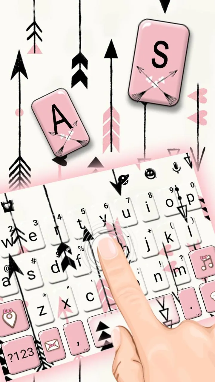 Pink Arrow Keyboard Theme | Indus Appstore | Screenshot