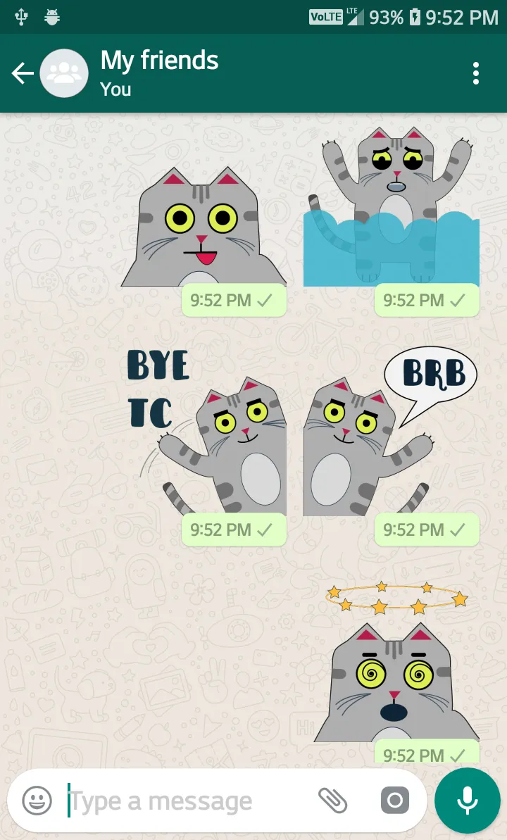 Tabby Tom Stickers | Indus Appstore | Screenshot