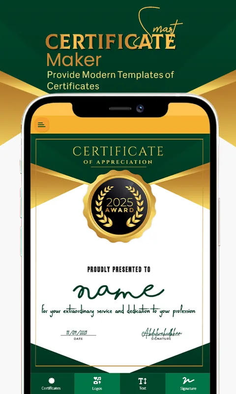Smart Certificate Maker App | Indus Appstore | Screenshot