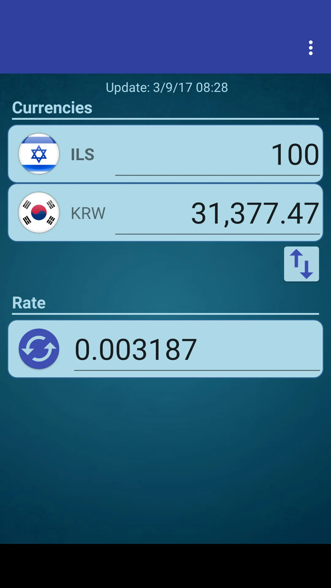 KRW Won x New Israeli Shekel | Indus Appstore | Screenshot