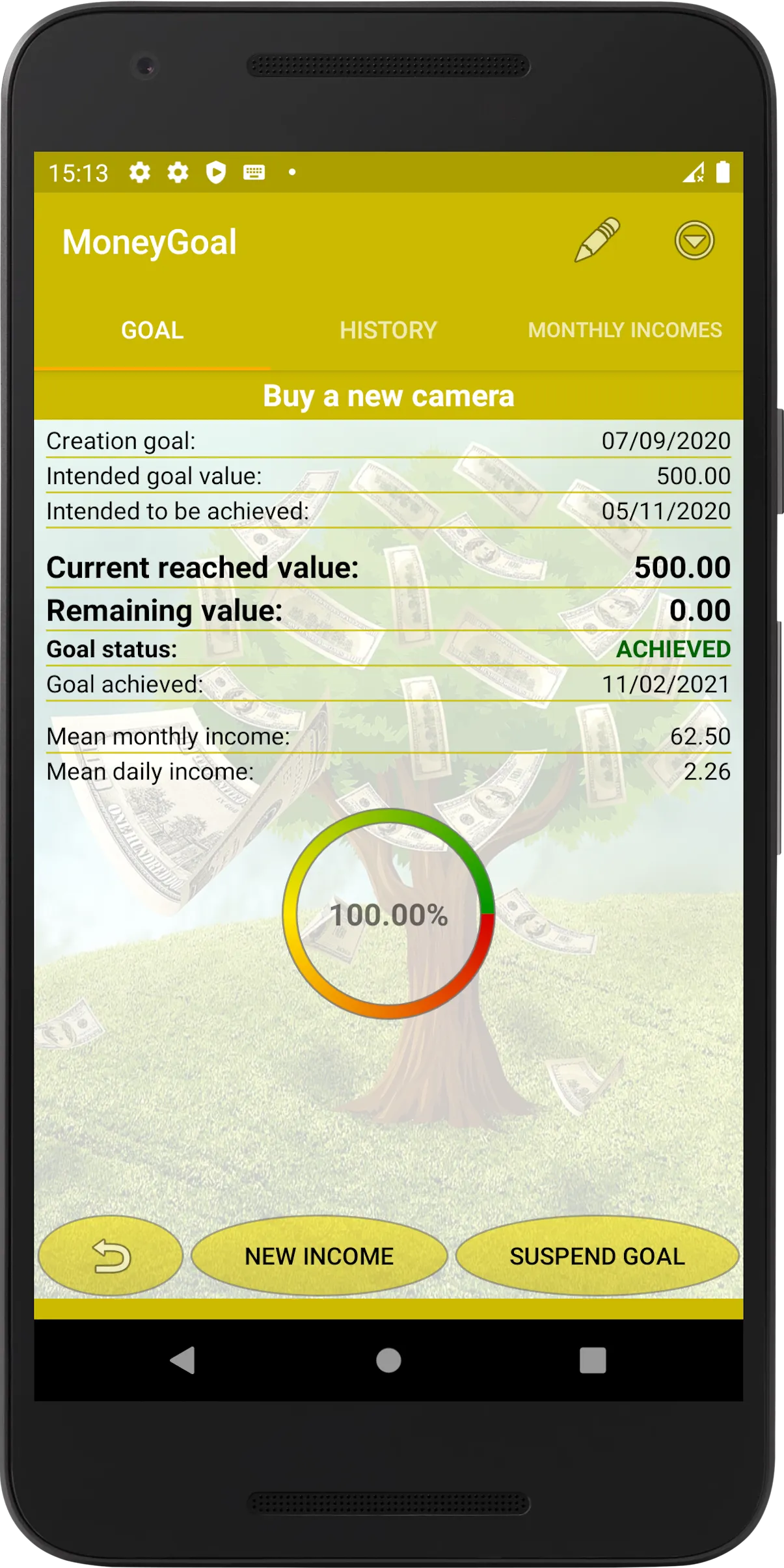 Money Goal Manager | Indus Appstore | Screenshot