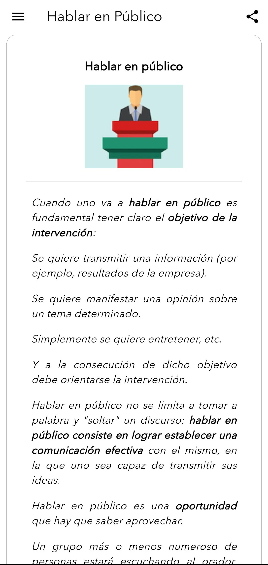 Hablar en Público | Indus Appstore | Screenshot