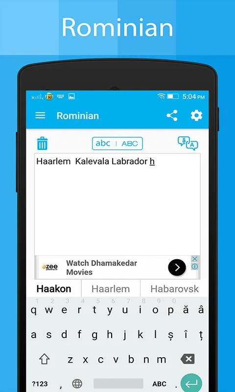 Romanian Keyboard & Translator | Indus Appstore | Screenshot