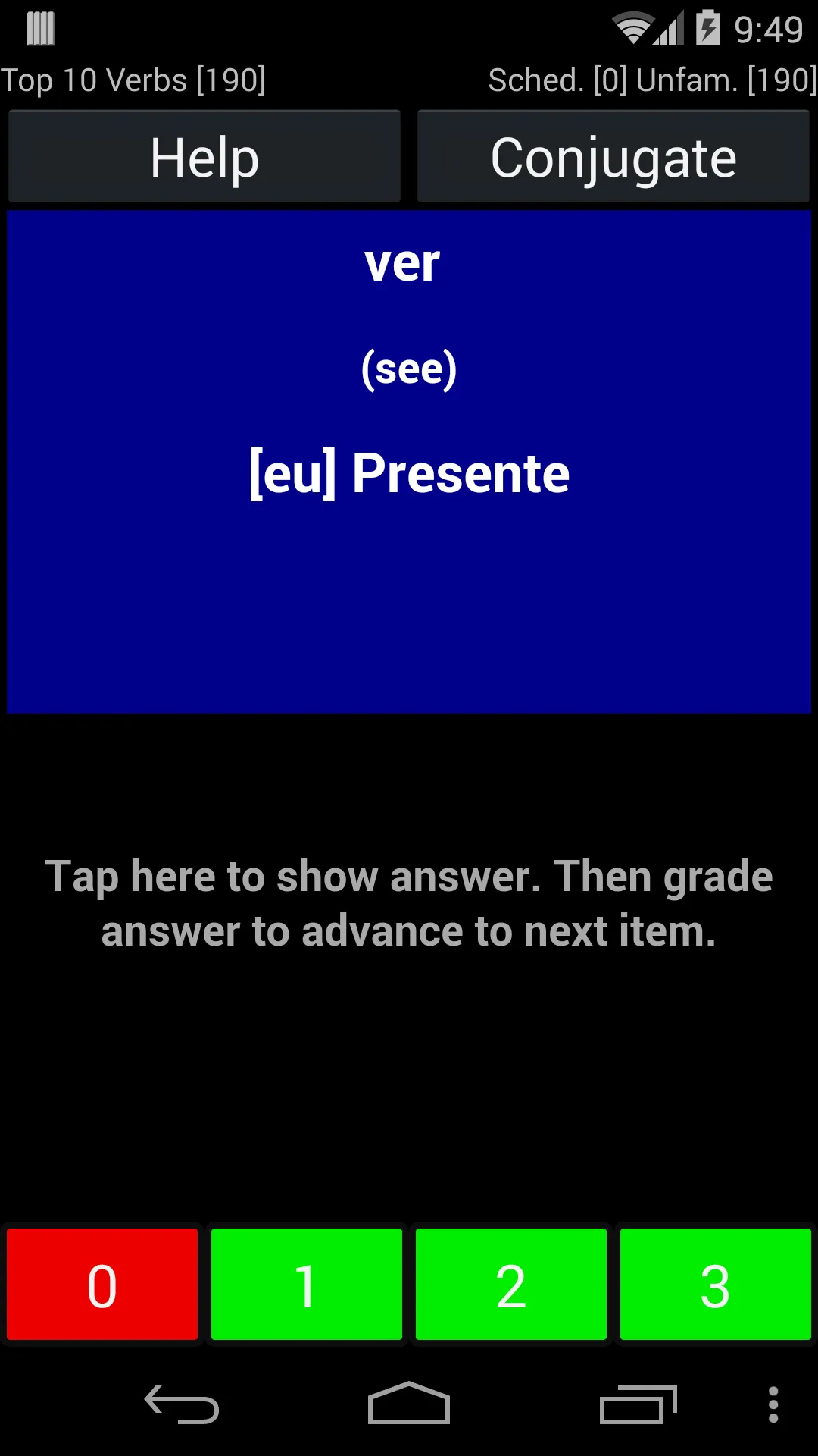 Portuguese Verb Trainer Pro | Indus Appstore | Screenshot