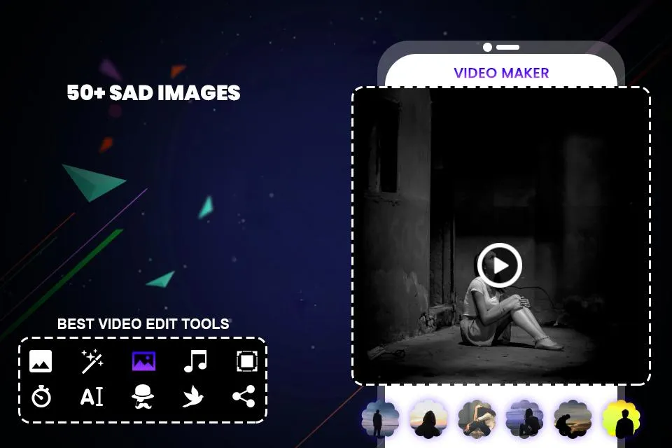 Sad Video Maker with Music | Indus Appstore | Screenshot