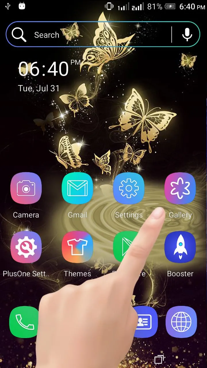 Gold Butterfly Water LWP | Indus Appstore | Screenshot