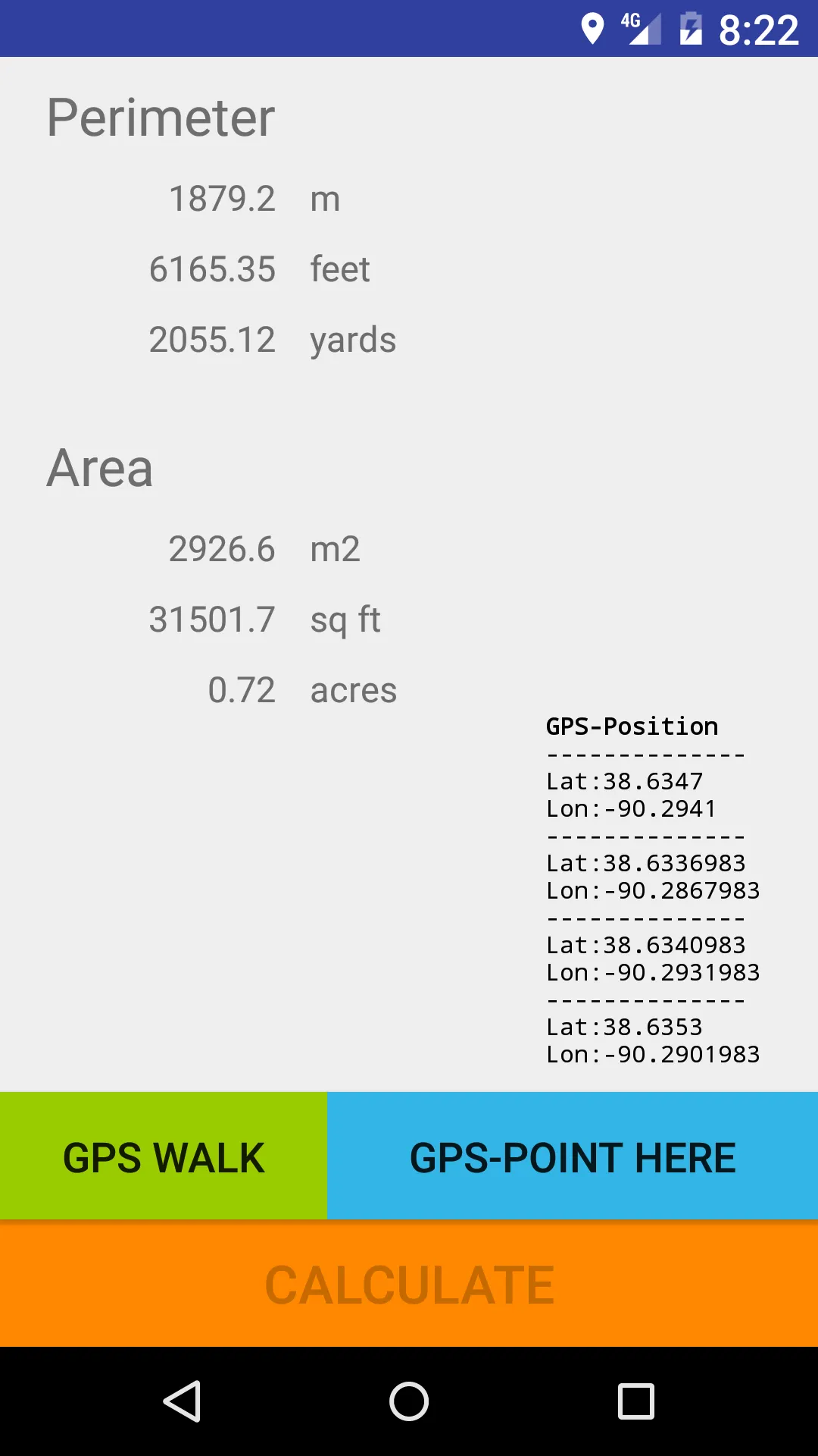 GPS area measure - land survey | Indus Appstore | Screenshot