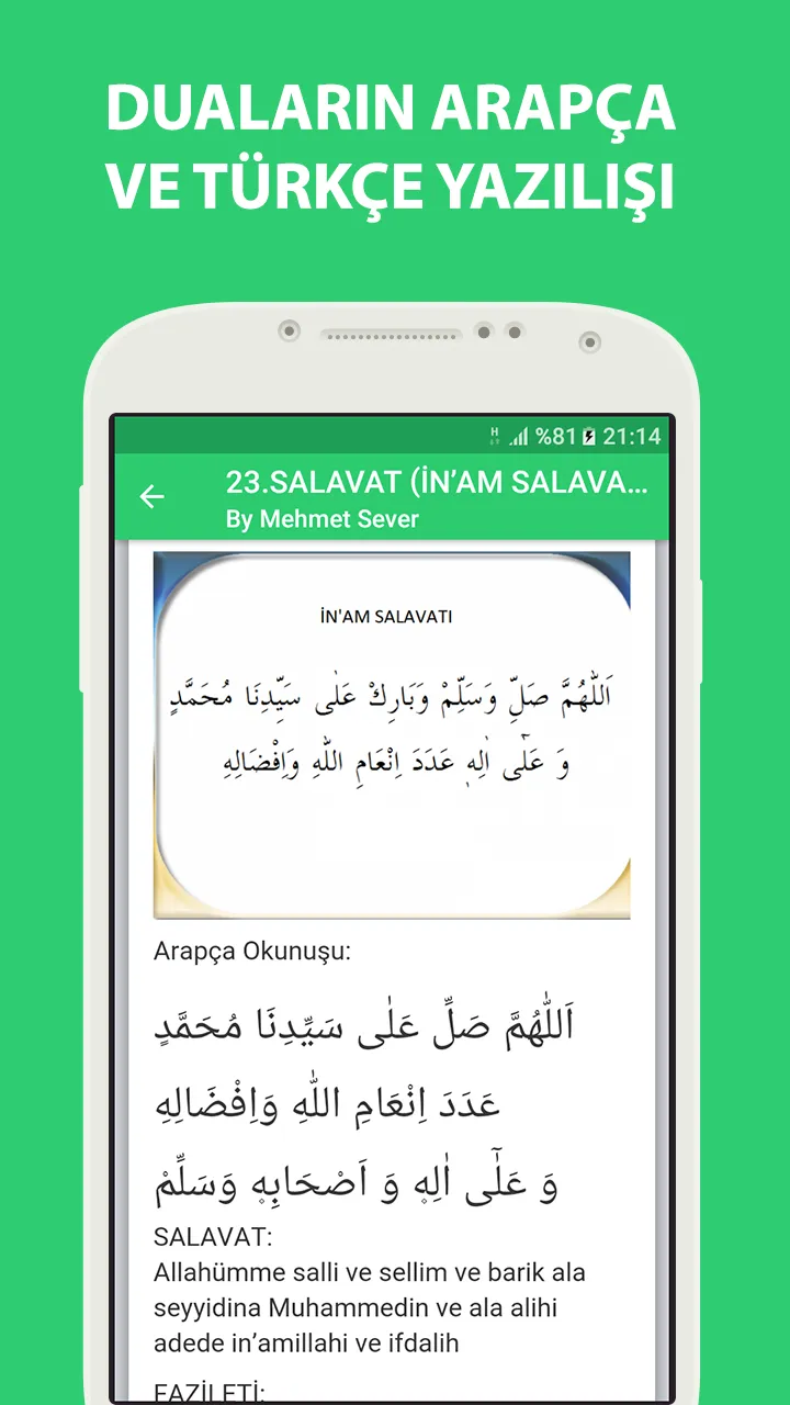 Şifa Salavatları ve Dualar | Indus Appstore | Screenshot