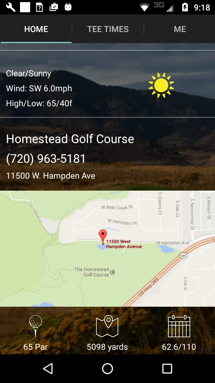 Homestead Golf Tee Time | Indus Appstore | Screenshot