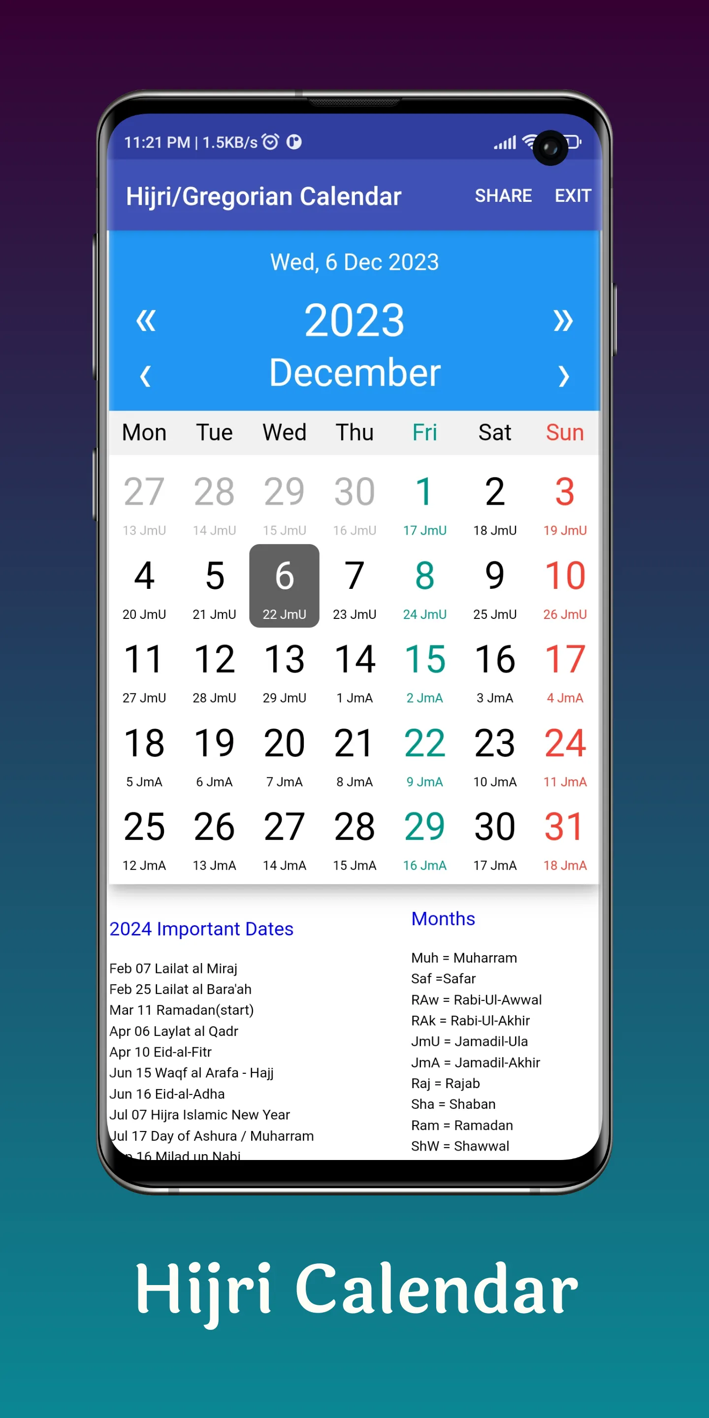 Hijri Calendar 2024 | Indus Appstore | Screenshot