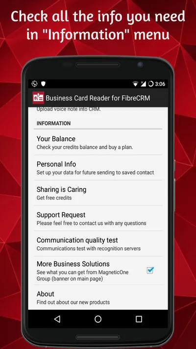 Business Card Reader for Fibre | Indus Appstore | Screenshot