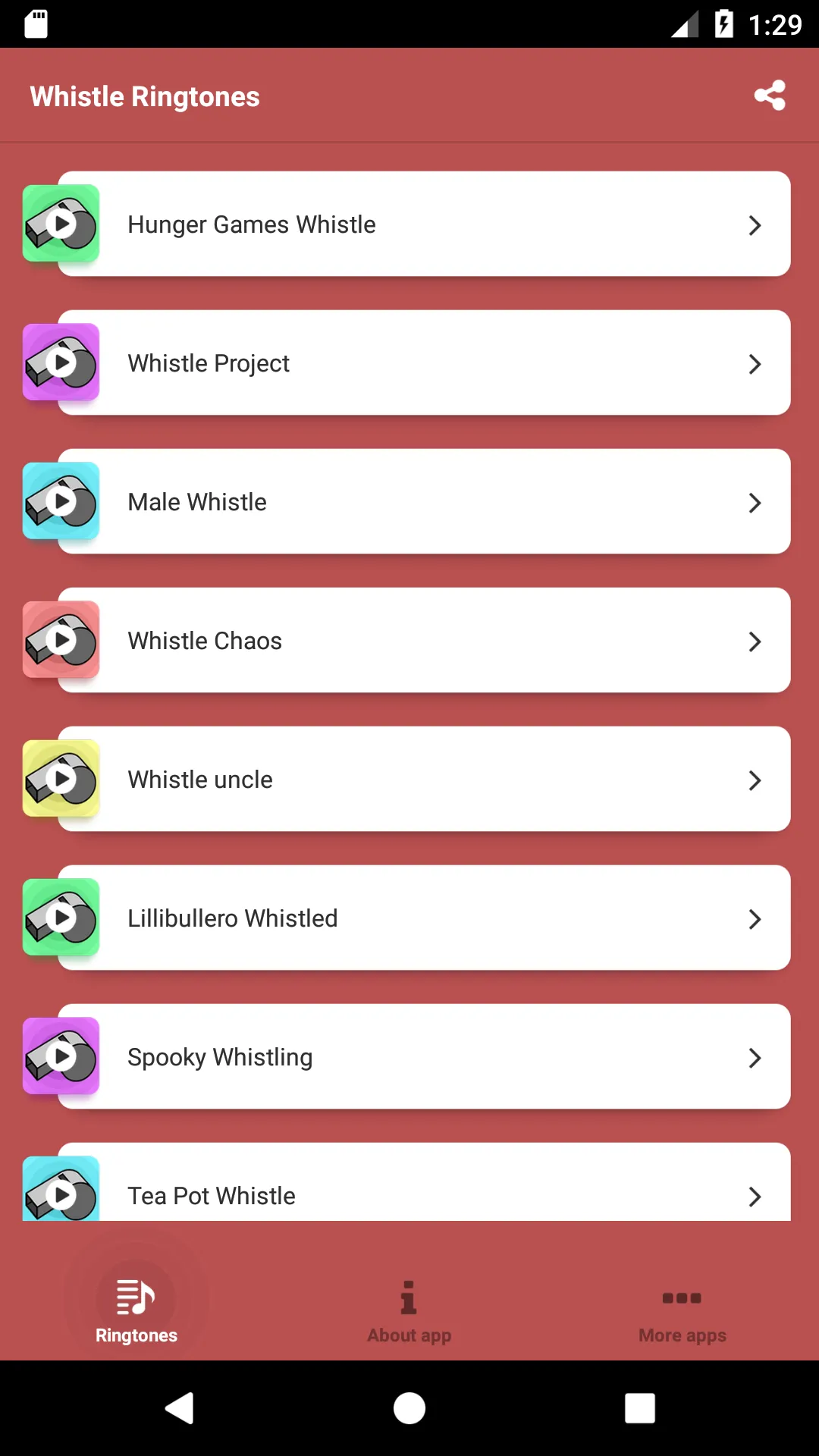 Whistle Ringtones | Indus Appstore | Screenshot