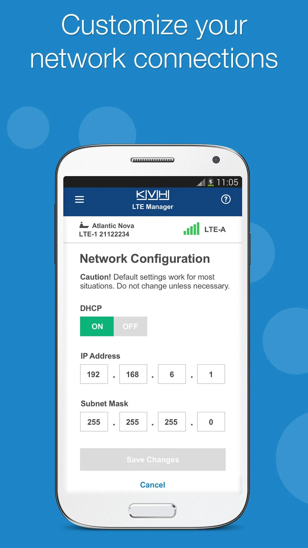 KVH LTE Manager | Indus Appstore | Screenshot