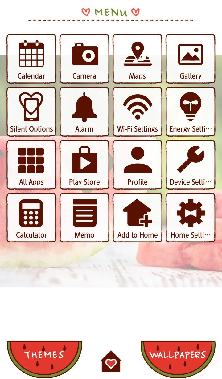 Watermelon Heart Theme | Indus Appstore | Screenshot