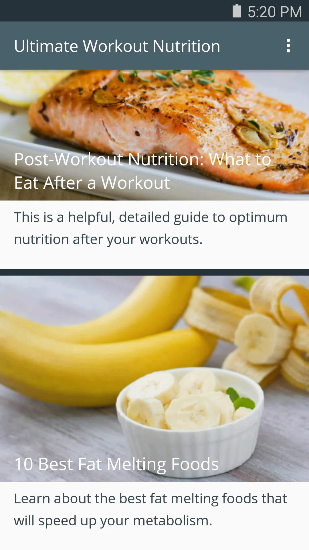 Ultimate Workout Nutrition | Indus Appstore | Screenshot