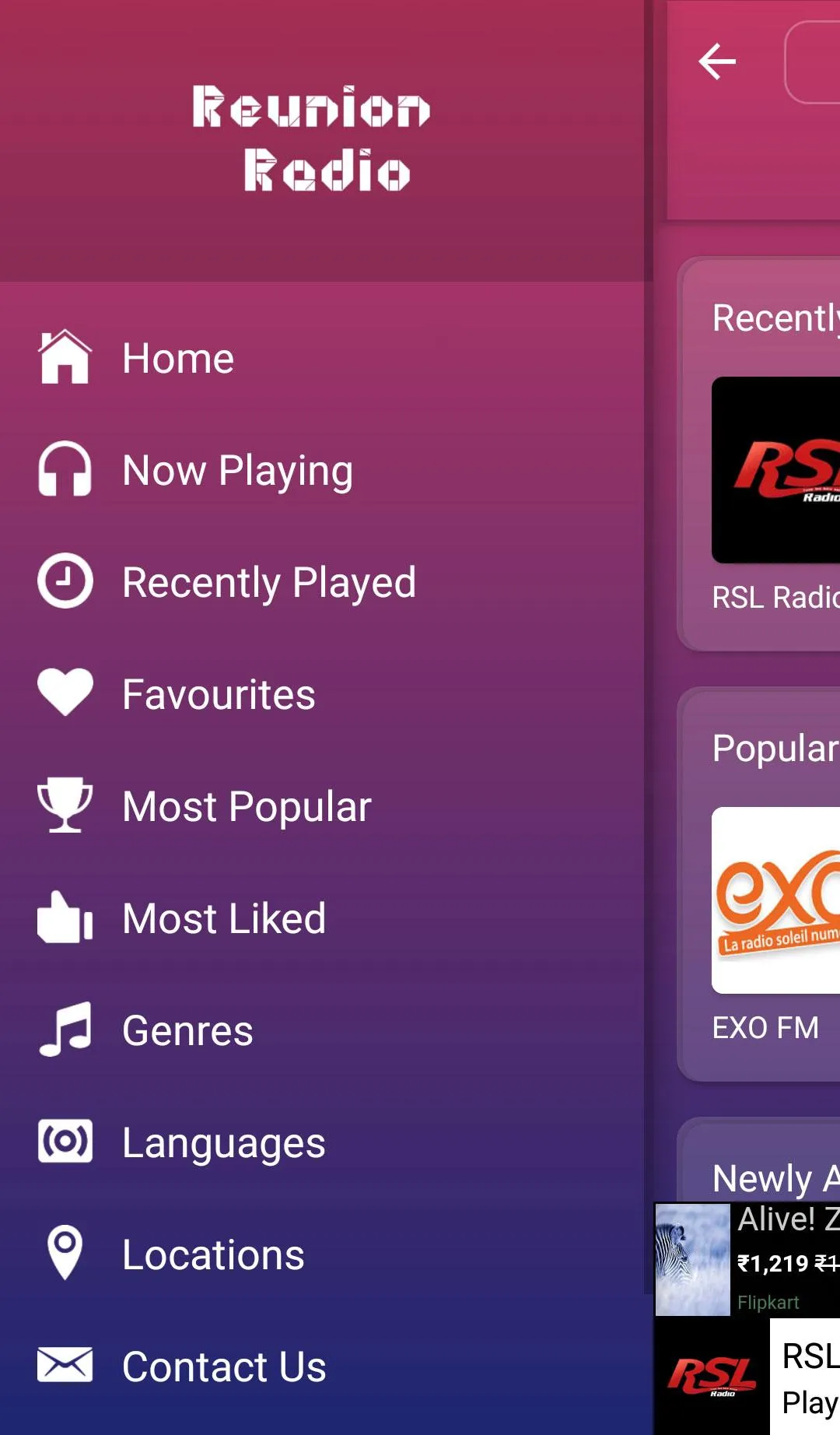 A2Z Reunion FM Radio | Indus Appstore | Screenshot