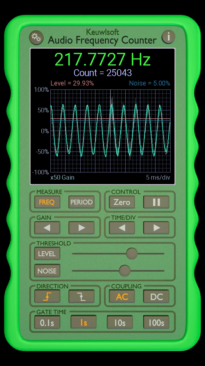 Audio Frequency Counter | Indus Appstore | Screenshot