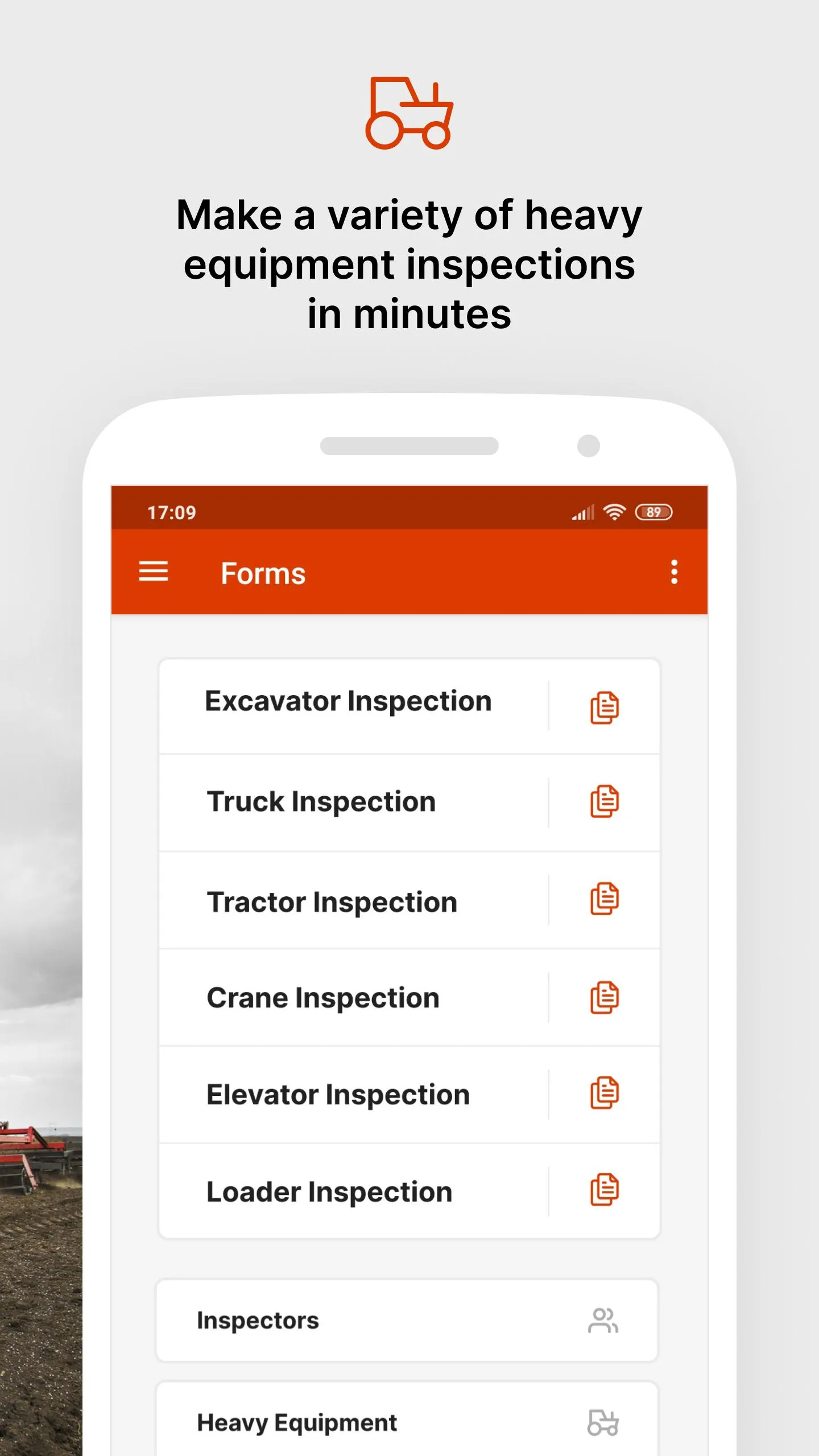 Heavy Equipment Inspection App | Indus Appstore | Screenshot