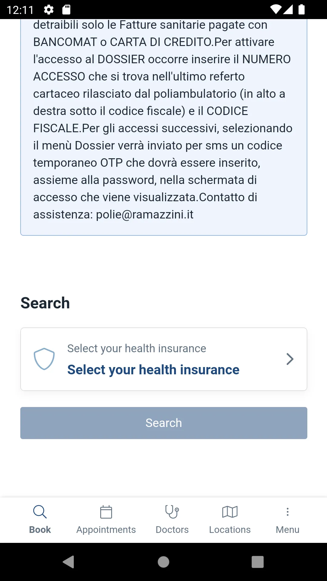 Ramazzini prenotazioni | Indus Appstore | Screenshot