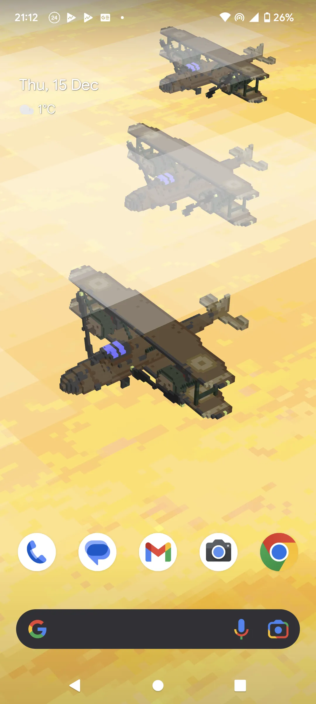 Voxel Airplanes 3D LWP | Indus Appstore | Screenshot