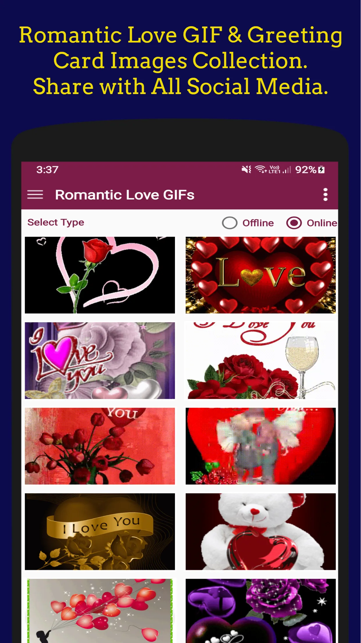 Romantic Love GIF Images | Indus Appstore | Screenshot