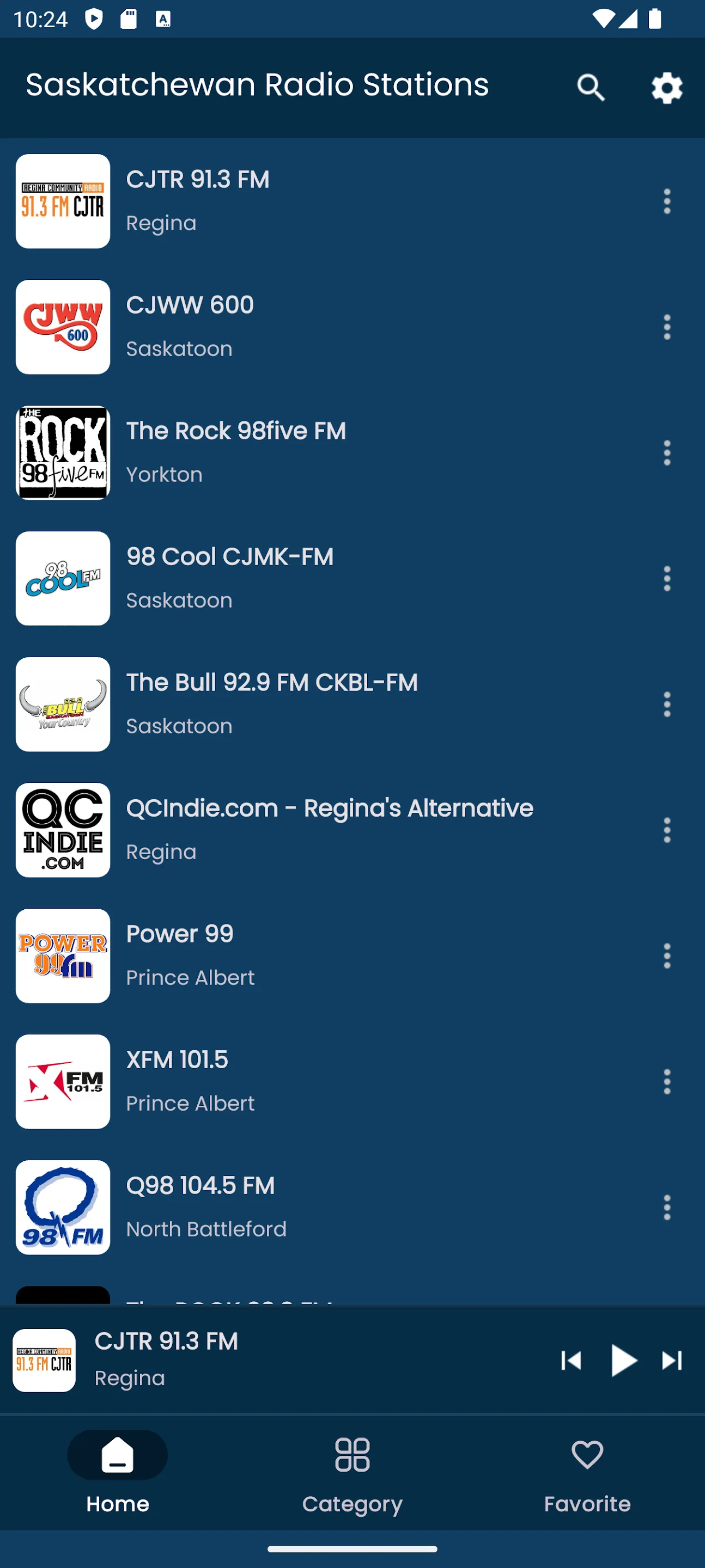 Radios from Saskatchewan | Indus Appstore | Screenshot