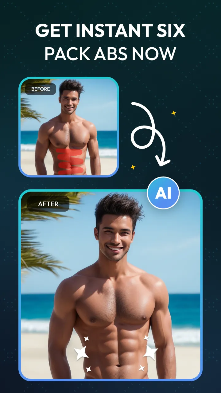 AI Six Packs Abs Photo Editor | Indus Appstore | Screenshot