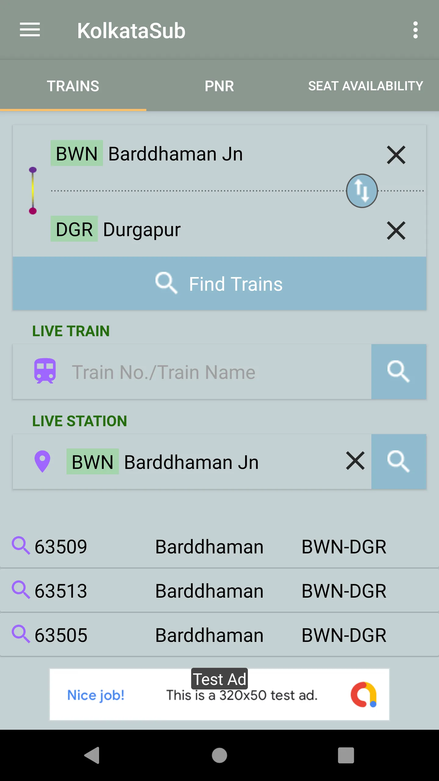 Kolkata Suburban Trains | Indus Appstore | Screenshot