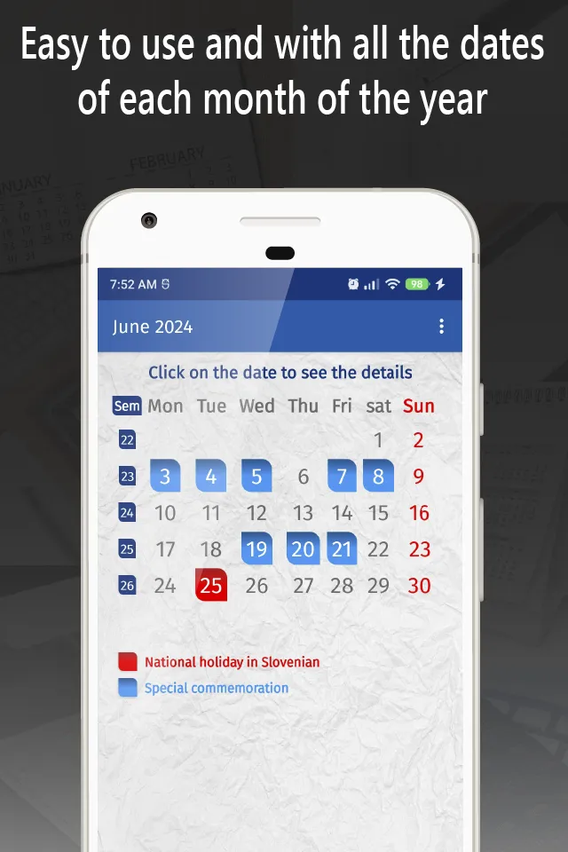 slovenia calendar 2024 | Indus Appstore | Screenshot