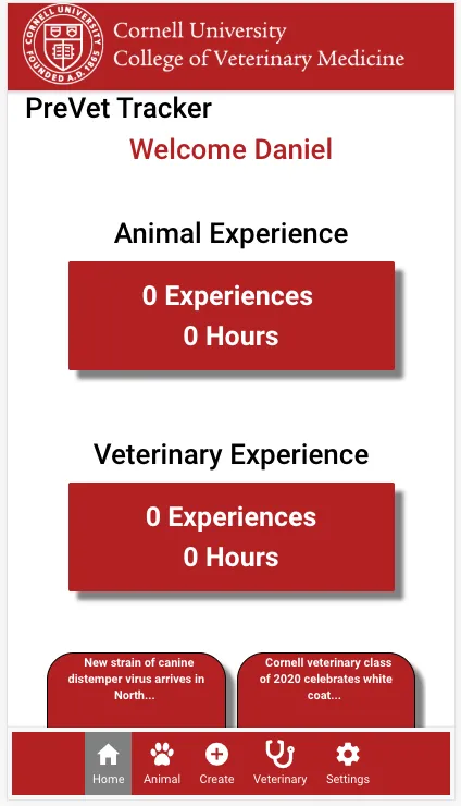 Cornell preVet Tracker | Indus Appstore | Screenshot