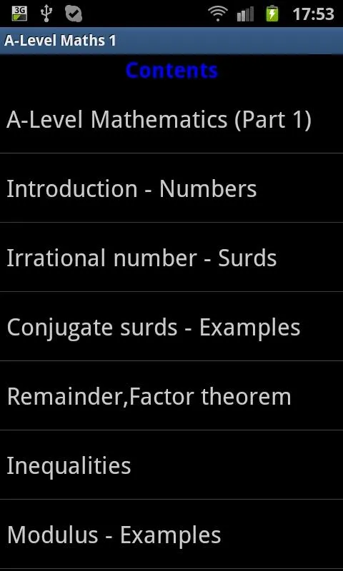 A-Level Mathematics (Part 1) | Indus Appstore | Screenshot