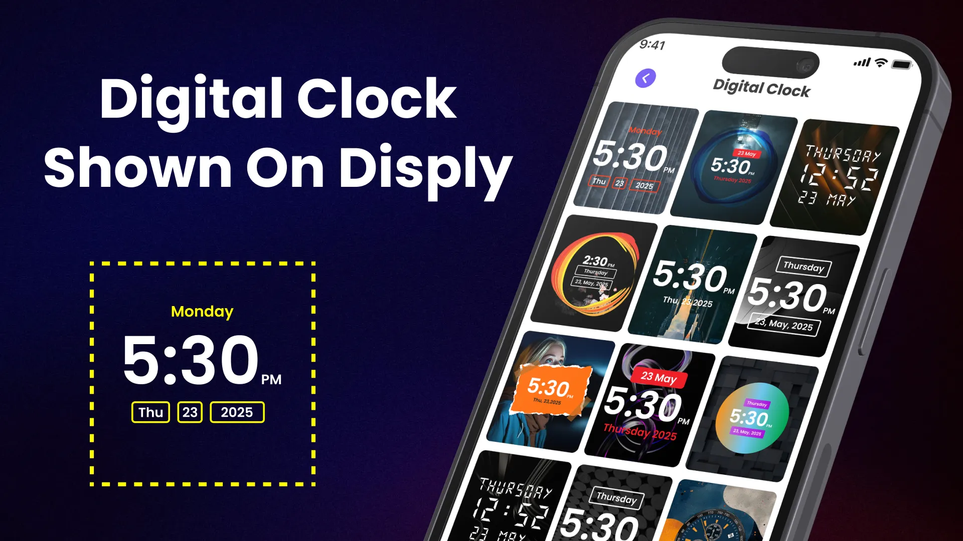 Neon Digital Clock Wallpaper | Indus Appstore | Screenshot